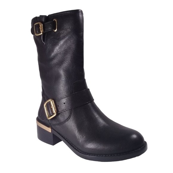 New Vince Camuto Wendeema WomensLeather MotoBoot Harness Detailed Mid-Calf 6.5M - Picture 5 of 14